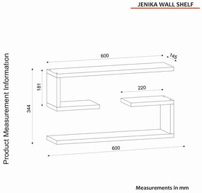 Jenika White polc, 2 db