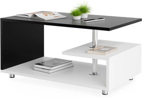Casaria® Orlando dohányzóasztal 95x55x50 cm - fehér/fekete