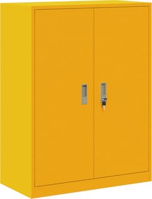 vidaXL Tárolószekrény Mustár sárga 80 x 40 x 105 cm Acél