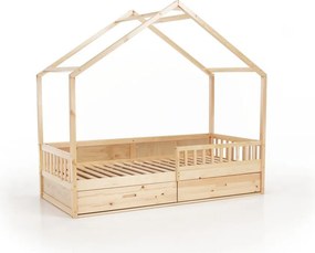 Montessori ágy, 90x200, természetes, tömör, BIANKA