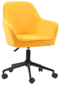 Irodai szék, Velvet szövet sárga/fekete, SORILA