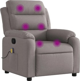 vidaXL tópszínű szövet dönthető masszázsfotel