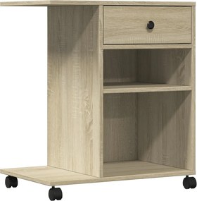 vidaXL sonoma tölgy színű nyomtatóállvány kerekekkel 60x40x68,5 cm