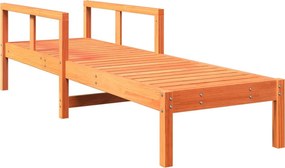 vidaXL viaszbarna tömör fenyő napozóágy 199,5 x 62 x 55 cm