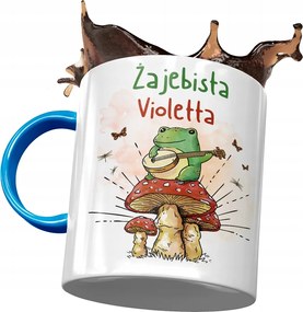 Kék Bögre Violetta Barátnőknek Ajándék Nyomtatott Fotóval