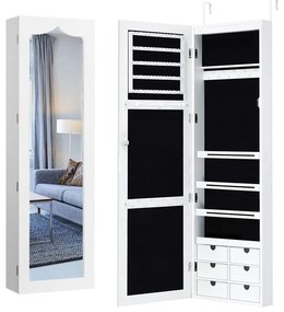 Fali tükrös ékszertartó világítással