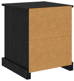 Éjjeliszekrény 2 pcs Musta tammi 39 x 39 x 47.5 cm Faanyag
