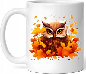 Látványos Bögre Bagoly Őszi Hangulat Kerámia Doboz 330ml