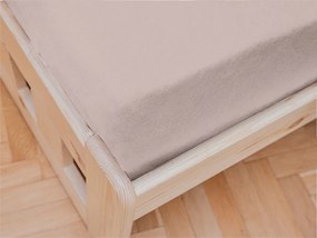 Jersey gyerek lepedő kiságyba világos rózsaszín 70x140 cm