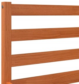 viaszbarna tömör fenyőfa ágy matrac nélkül 135 x 190 cm