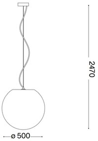 Ideal Lux - Csillár zsinóron CARTA 1xE27/25W/230V átm. 50 cm fehér