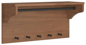 SANDNES tömör fenyőfa falra szerelt kabátállvány 87x30x42 cm