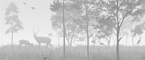 Kép - rét szarvasokkal (120x50 cm)