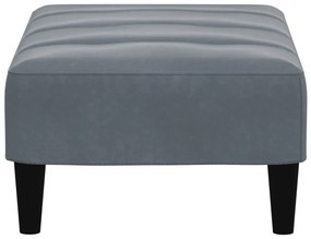 sötétszüke bársony lábzsámoly 77x55x31 cm