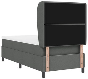 Boxspring Ágy Matrac Kárpitozott Szürke színben, 90x190 cm