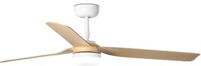FARO 33816WT-20 - LED Dimmelhető ventilátor PUNT M LED/18W/230V barna/fehér átm. 132 cm WT + távirányító