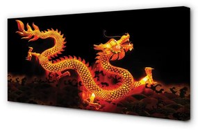 Canvas képek arany sárkány 100x50 cm
