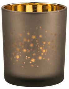 Arany üveg gyertyatartó STAR