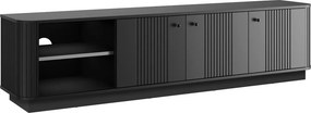 Vesper 3D TV szekrény 187 cm - fekete / fekete fogantyúk