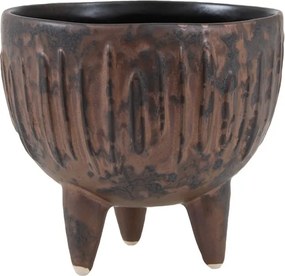 Irma Virágtartó, barna kerámia