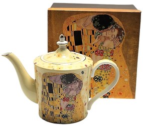 Gustav Klimt porcelán teáskanna díszdobozban A Csók