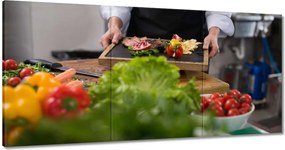 Vászonkép 180x90 Tányér beefsteak