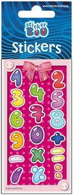 Számos Pink matrica ezüst díszítéssel