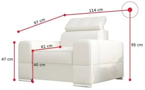 RAMAL fotel, 114x95x97, K-70