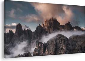 Kép - A ködben rejtett olasz dolomitok (90x60 cm)
