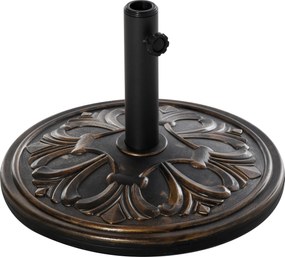 Outsunny Napernyő Állvány 13 kg Napernyő Állvány 35 mm/38 mm/48 mm Átmérőjű Napernyő Tartóhoz Kertbe, Balkónra, Antik Bronz | Aosom