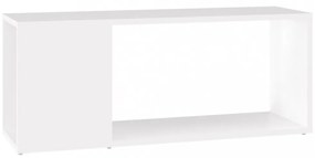 fehér szerelt fa TV-szekrény 80 x 24 x 32 cm