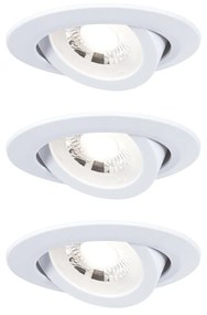 Paulmann 93388 LED Recessed Set swivelling beépíthető lámpa, kerek, fehér, 3000K melegfehér, 450 lm, IP20