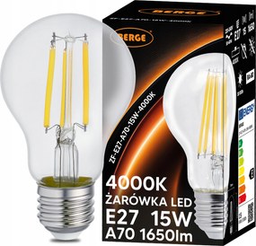 Led izzó E27 Filament 15W 1650lm Edison Dekoratív Loft Semleges 4000K