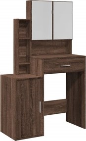 vidaXL barna tölgy színű fésülködőasztal szekrénnyel 80 x 35 x 132 cm
