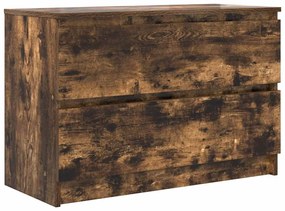 füstös tölgy színű szerelt fa TV-szekrény 80x35x54 cm