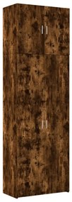 füstös tölgy színű szerelt fa magasszekrény 80 x 42,5 x 249 cm