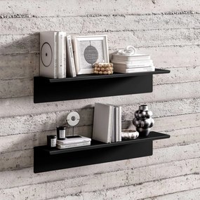 Fali polc JOANNE 700 mm, fekete