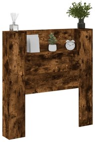 füstös tölgy színű áthidalószekrény LED-ekkel 100x16,5x103,5 cm