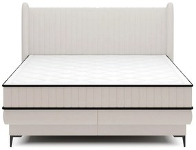 Kontinentális franciaágy 180 cm Dalmo 180 (ágyráccsal) (tárolóhellyel) (fehér + fekete). 1099657