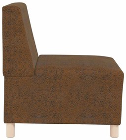 barna művelúr kanapéfotel 55 cm