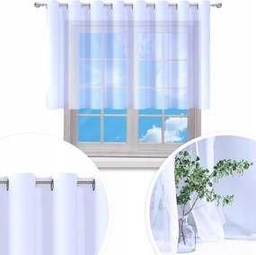 Függöny Kész Fátyol Fehér 300x100 CM Függöny Átvezető Függöny