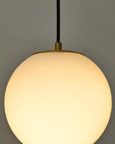 Fehér-aranyszínű függőlámpa üveg búrával ø 10 cm Brisia – Kave Home