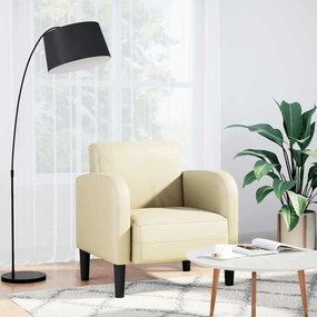 krém műbőr kanapé szék karfával 54 cm