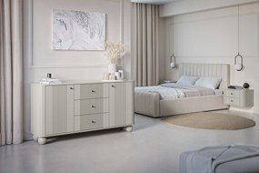 Vesper függő éjjeliszekrény készlet 56 cm - kasmír / fekete fogantyúk