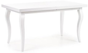 Asztal Houston 301Fehér, 75x80x140cm, Hosszabbíthatóság, Közepes sűrűségű farostlemez, Fa