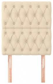 krémszínű szövet fejtámla 80x7x118/128 cm