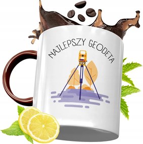 Bordó Bögre Földmérőnek Születésnapi Ajándék fényképes nyomtatással