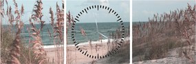 Kép - Rózsaszín strand (órával) (90x30 cm)