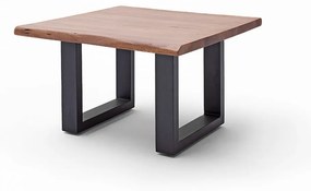 CARTAGENA dohányzó asztal akácfa 75x75cm - U alakú antracit szürke lábbal - Dió