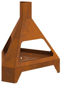 Tűzrakó Barna 50 x 43 x 52 cm időjárásálló acél